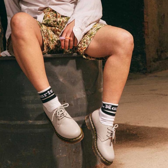 Dr. Martens Cream Leather Flats - Picture 3 of 6